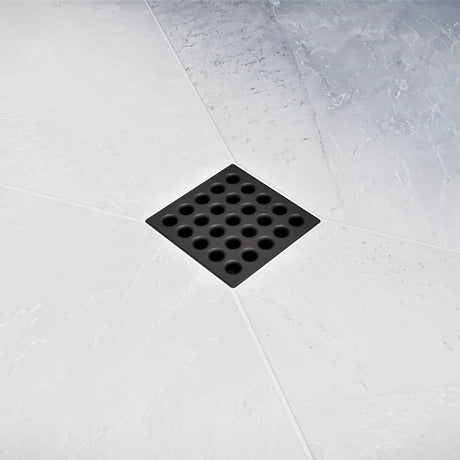 Ebbe Square Shower Drain Grates Matte Black PVD 