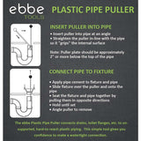 Plastic PIPE PULLER for 1 to 3 inch Plastic Pipe