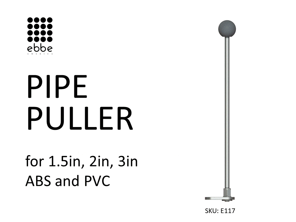 Ebbe Plastic Pipe Puller is a new tool used to connect your drain body to your waste pipe that is loose under your subfloor.