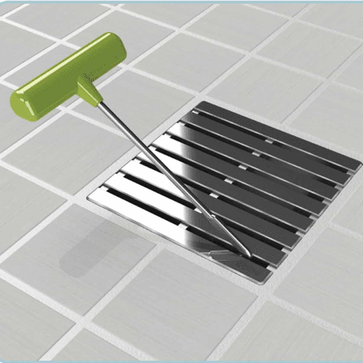 Ebbe Drains Unique Square Shower Drain Grate with drain puller