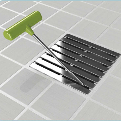 Ebbe Drains Unique Square Shower Drain Grate with drain puller