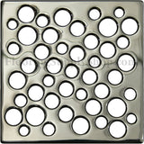 Ebbe Unique Square Shower Drain Grate Bubbles