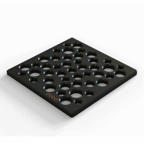 Ebbe Drains Unique Square Shower Drain Grate - Bubbles Matte Black
