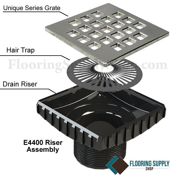 Ebbe Unique Square Shower Drain Grate Classic