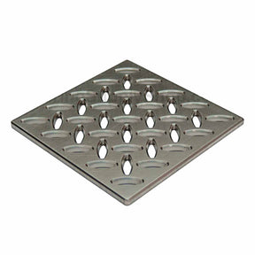 Diamond pattern stainless steel Ebbe shower drain grate Brushed Nickel