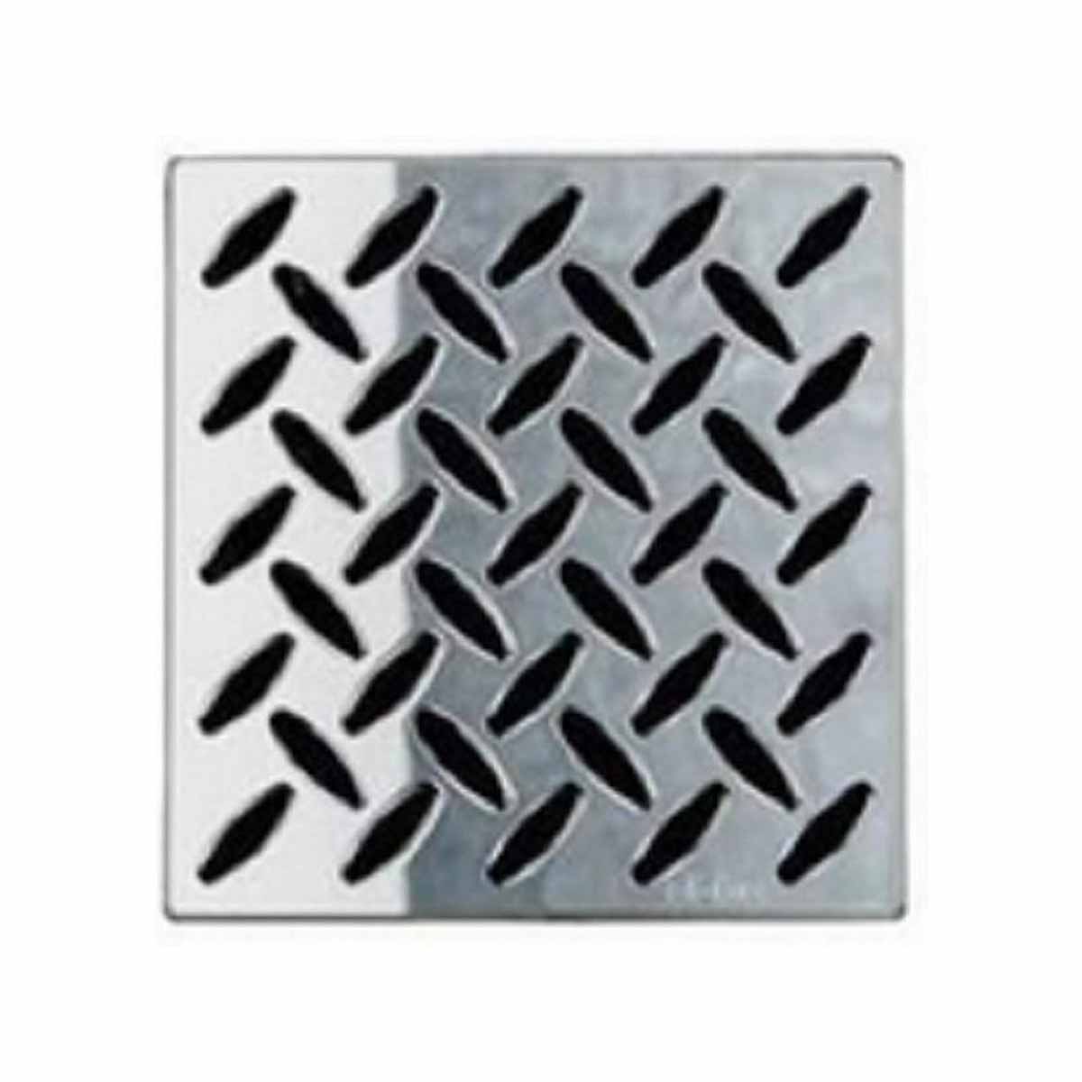 Ebbe Drains Unique Square Shower Drain Grate - Diamond Polished Chrome