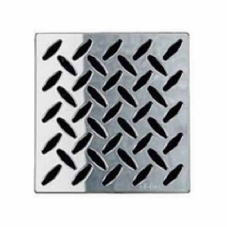 Ebbe Drains Unique Square Shower Drain Grate - Diamond Polished Chrome