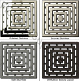 Ebbe Unique Square Shower Drain Grate Frames