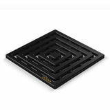 Ebbe Drains Unique Square Shower Drain Grate - Frames Matte Black