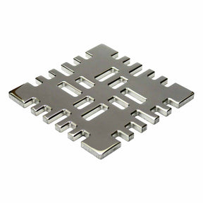 Ebbe Unique Metro square shower drain grate with optional E4400 drain body Polished Chrome