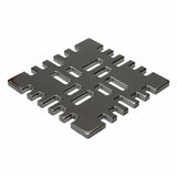Ebbe Drains Unique Square Shower Drain Grate - Metro Brushed Nickel