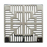 Ebbe Drains Unique Square Shower Drain Grate - Navajo Polished Chrome
