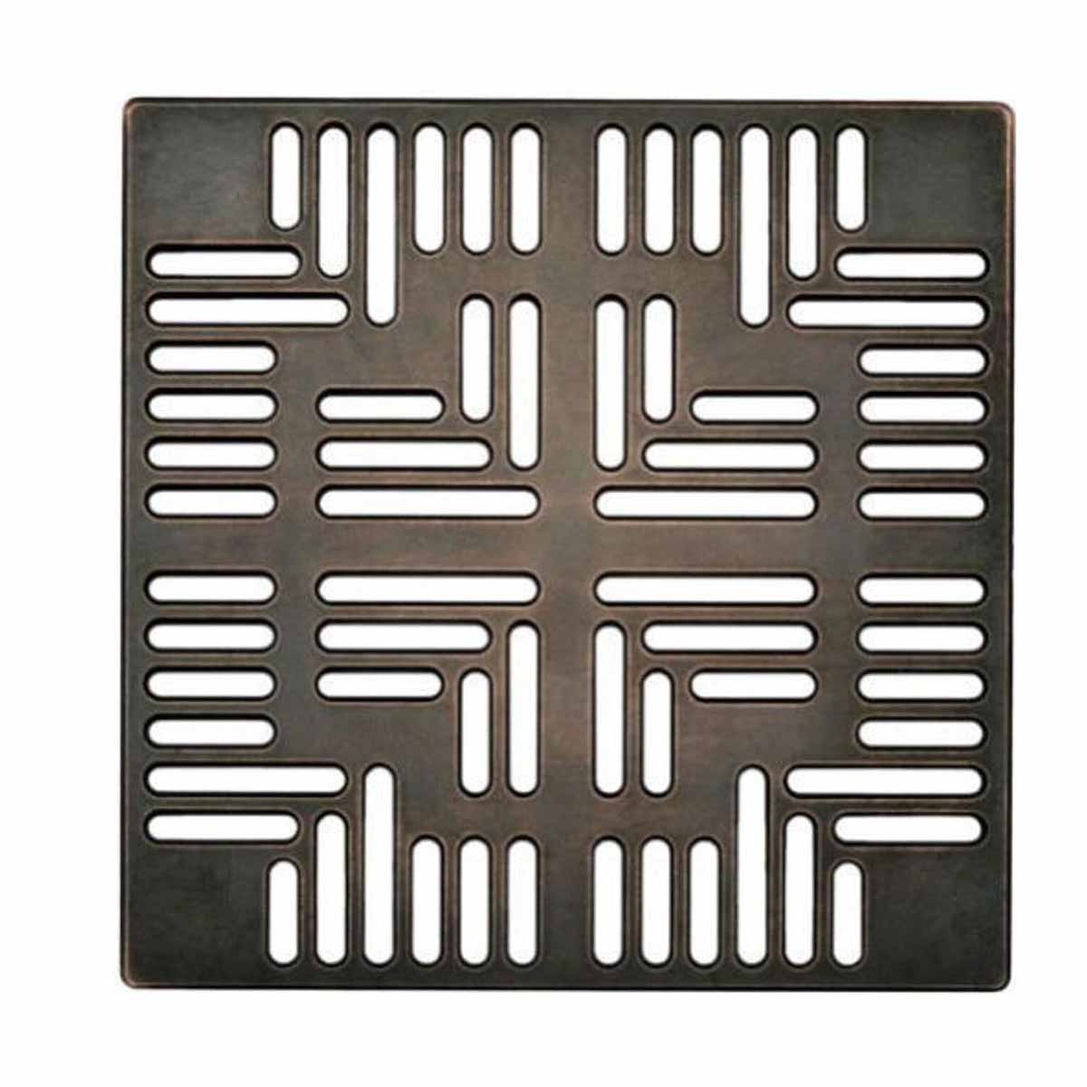 Ebbe Drains Unique Square Shower Drain Grate - Navajo Oil Rubbed Bronze