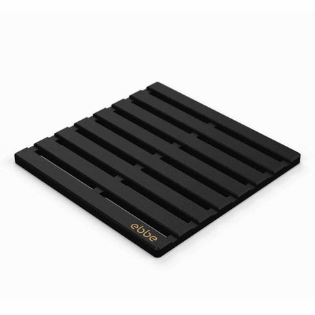 Ebbe Drains Unique Square Shower Drain Grate - Parallel Matte Black