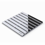 Ebbe Drains Unique Square Shower Drain Grate - Parallel Polished Chrome