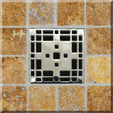 Ebbe Drains Unique Square Shower Drain Grate - Prairie
