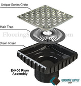 Ebbe Unique Square Shower Drain Grate Twister