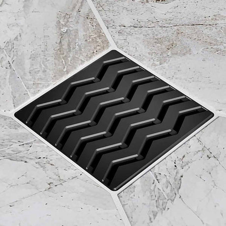 Ebbe Drains Unique Square Shower Drain Grate - Trend Matte Black