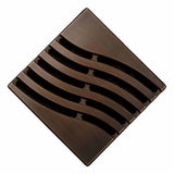 Ebbe Drains Unique Square Shower Drain Grate - Tsunami Oil Rubbed Bronze
