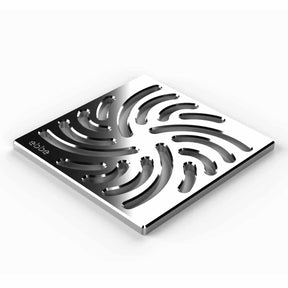 Twister pattern stainless steel Ebbe shower drain grate Polished Chrome