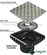 Ebbe Unique Square Shower Drain Grate Weave