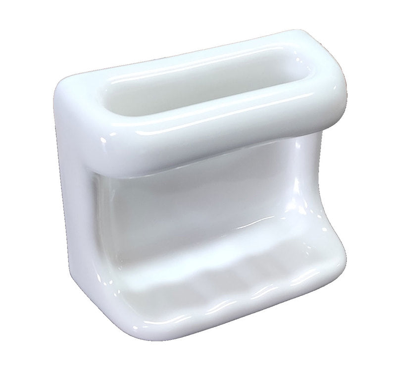 Porcelain Soap Dish with Wash Cloth