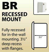 Recessed Shampoo Soap Porcelain Narrow Parchment Matte