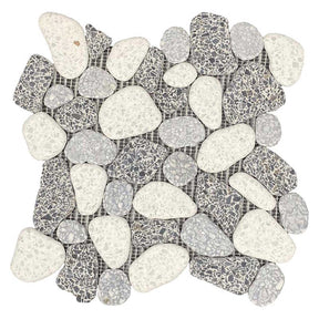 Mosaics Terrazzo Pebbles Blend Mosaic Tile for Shower Walls and Floors