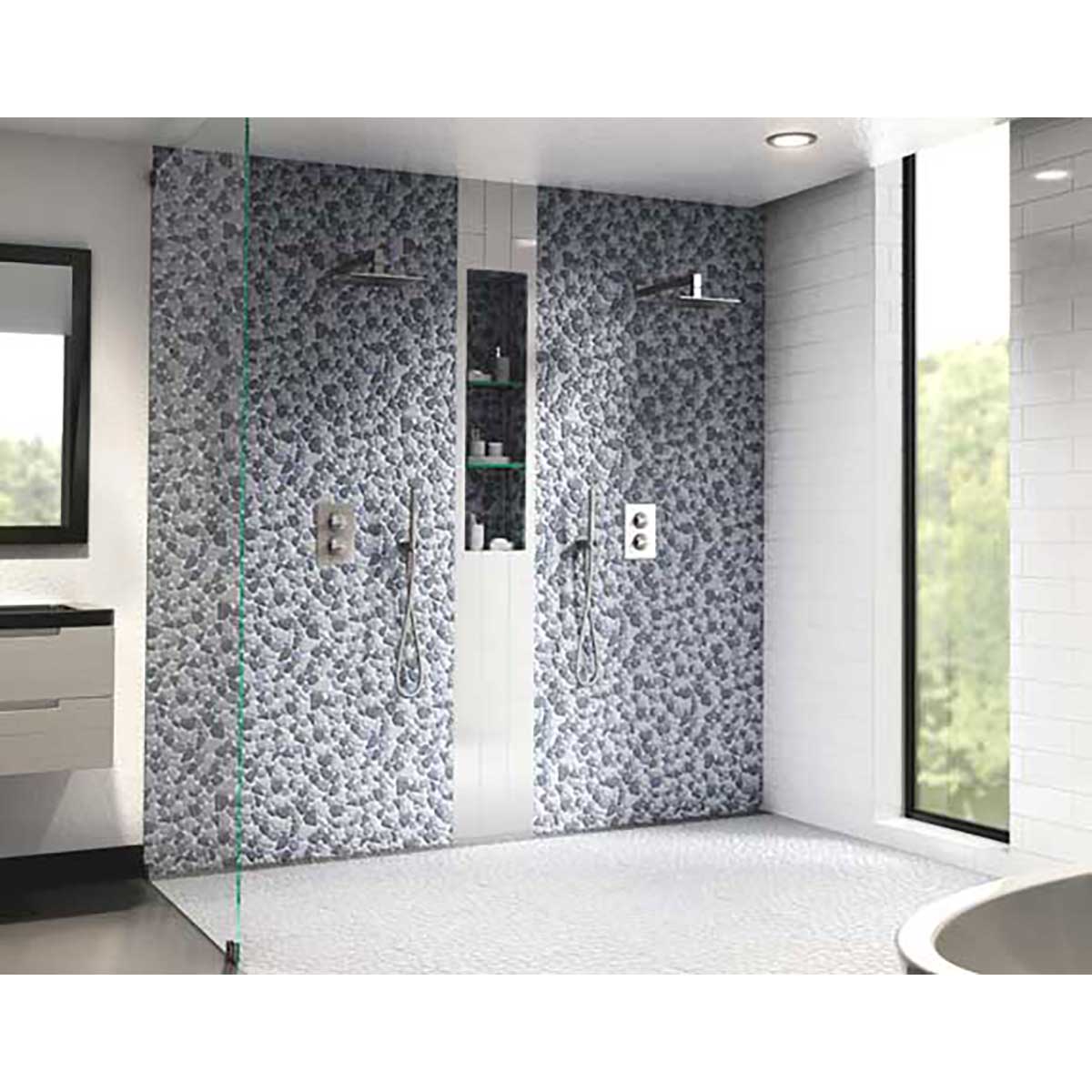 Blend Terrazzo Pebble Mosaic Tile Tumbled Finish