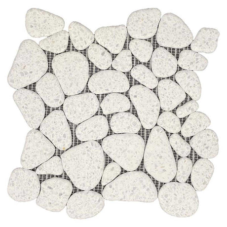 Mosaics Terrazzo Pebbles Crushed Crystal Mosaic Tile for Shower Walls and Floors