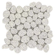 Silver Stucco Terrazzo Pebble Mosaic Tile Tumbled Finish