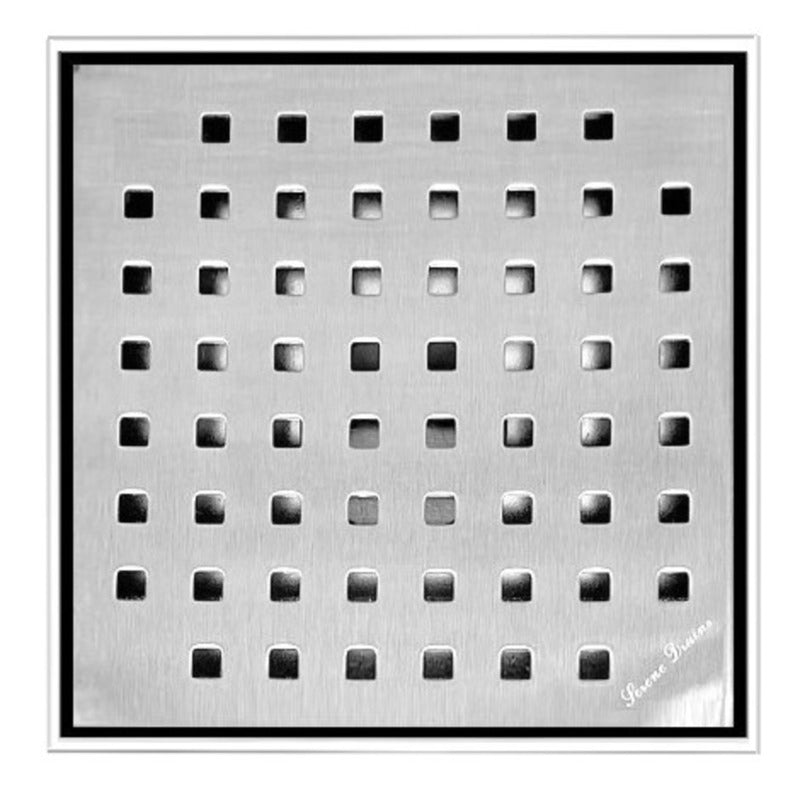 SereneDrains Square Shower Drain Traditional Square 6 BN
