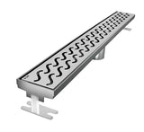 Quartz Linear Shower Drain Brushed Stainless - Hawaii 36