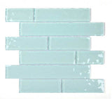Mosaic Linear Glass Tiles Blue Green 2 x 6