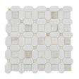 Calacatta Gold and Thassos White marble mosaic tile 10x10 honed finish