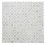Calacatta Gold marble mosaic tile for shower wall installation