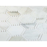 Honed Calacatta Gold marble mosaic tile for shower wall design