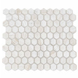 Ivory marble hexagon tile for bathroom floor installation