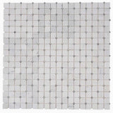 Honed marble mosaic tile for modern bathroom floor applications