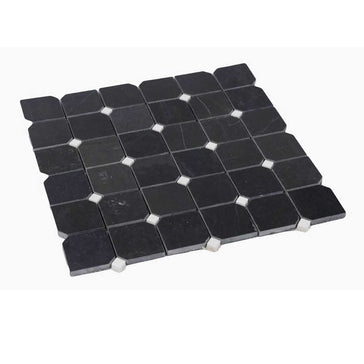 Blue gray marble mosaic tile for bathroom walls and backsplashes