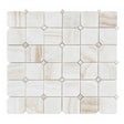 Onyx Ivory marble mosaic tile for luxury shower floors