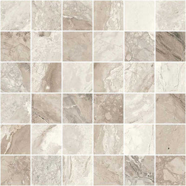 Beige matte porcelain mosaic tile 12x12 sheet