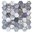Ocean 2x2 matte porcelain hexagon mosaic tile 12x12 sheet