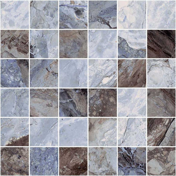 Ocean 2x2 matte porcelain mosaic tile 12x12 sheet