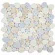 Marble Pebbles Mosaics Heart Shape - Sky