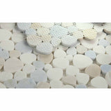 Marble Pebbles Mosaics Heart Shape - Sky