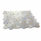 Marble Pebbles Mosaics Heart Shape - Sky