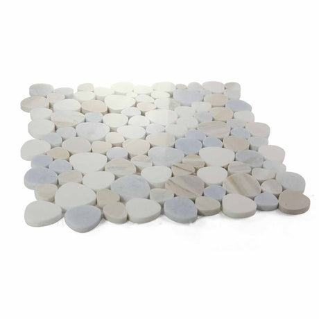 Marble Pebbles Mosaics Heart Shape - Sky