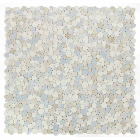 Marble Pebbles Mosaics Heart Shape - Sky