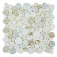Marble Pebbles Mosaics Heart Shape - Calacatta Gold Honed